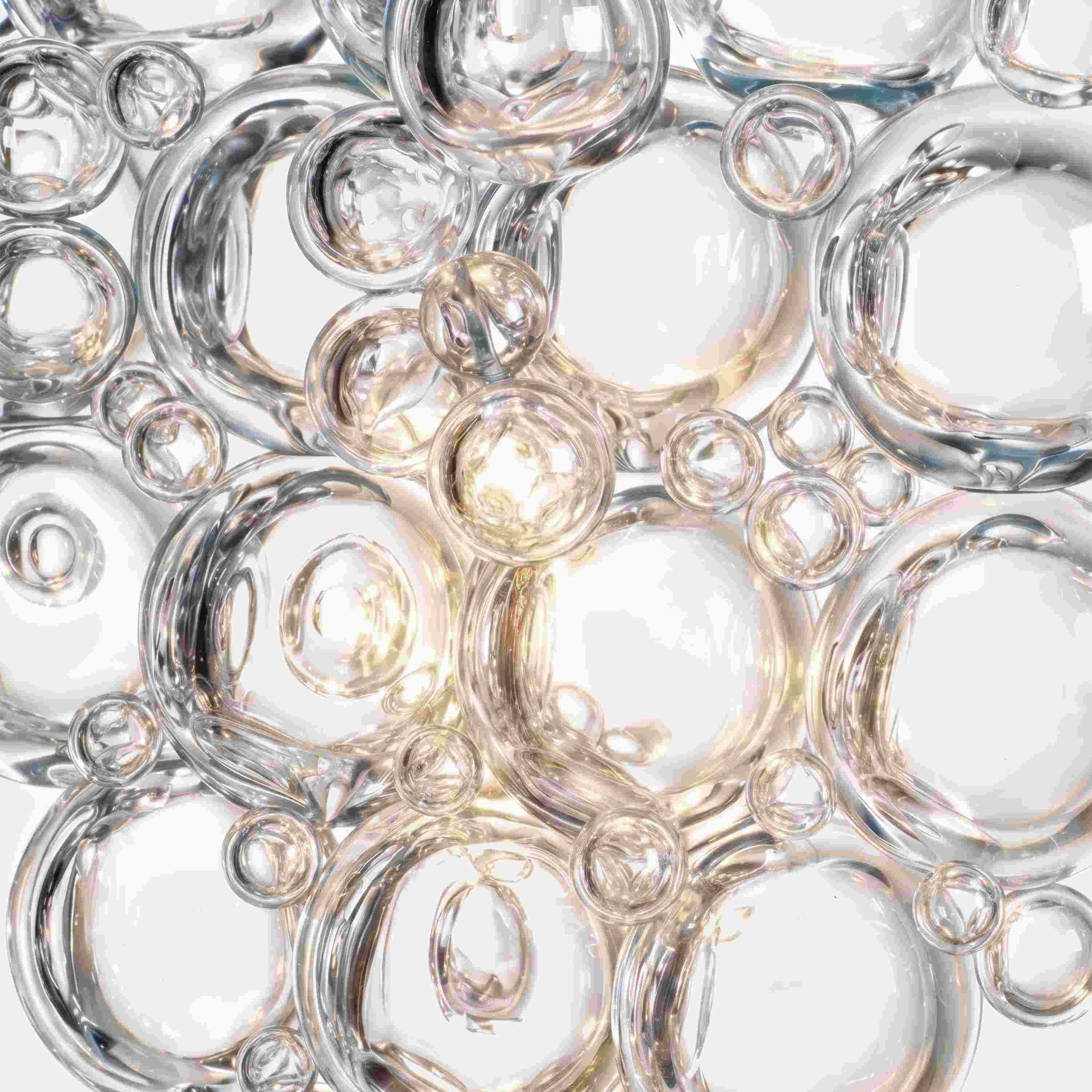 Clear bubbles illustrating the science behind the shampoo.
